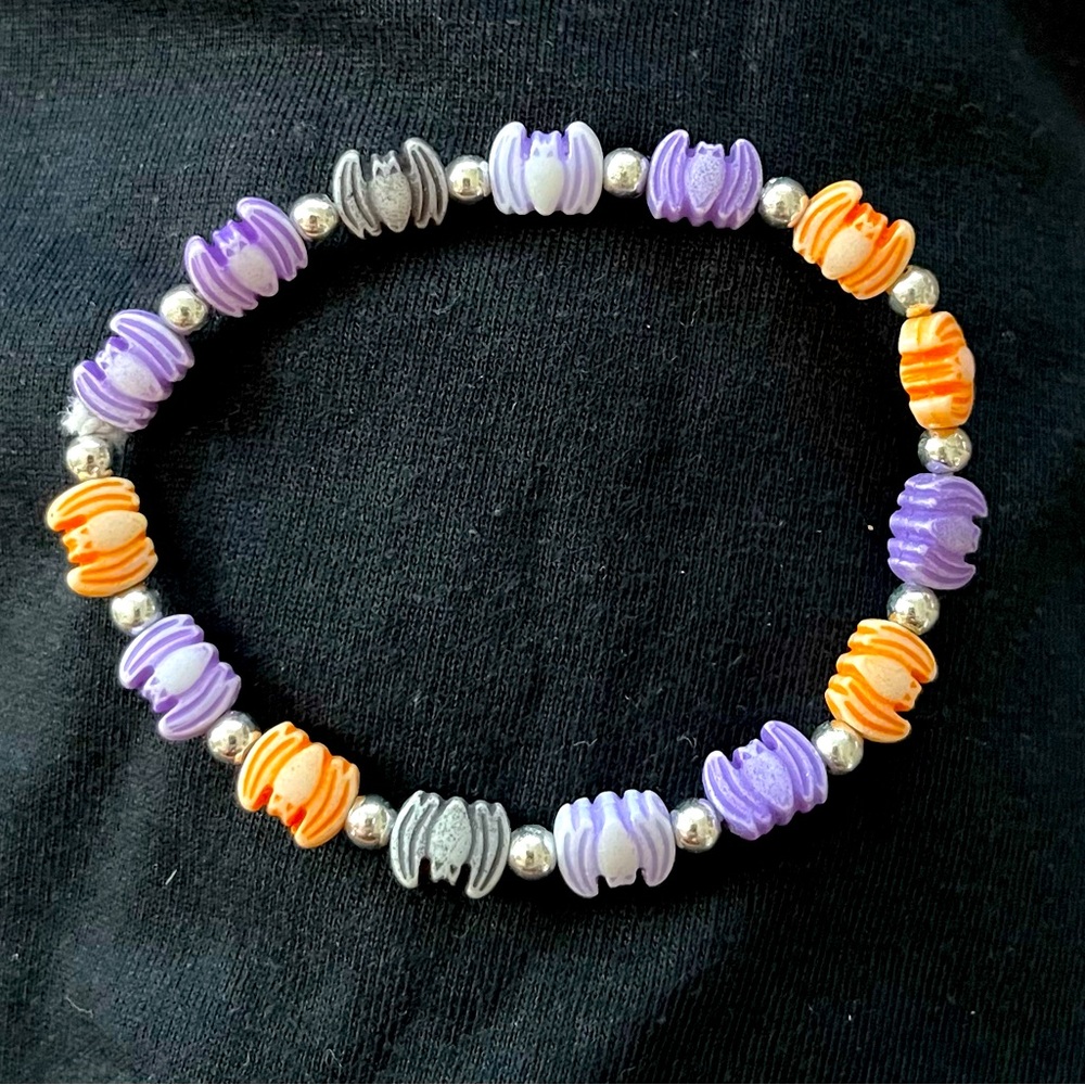 Bat bracelet multi color stretch